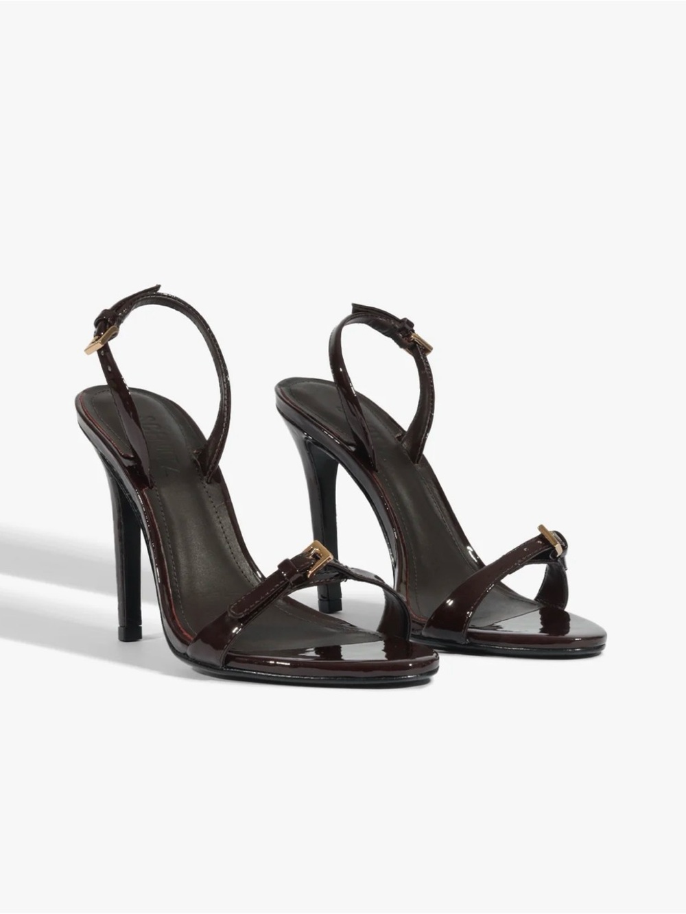 SCHUTZ  AURORA SLING PATENT SANDAL - Strappy High Heel Sandals W7.5